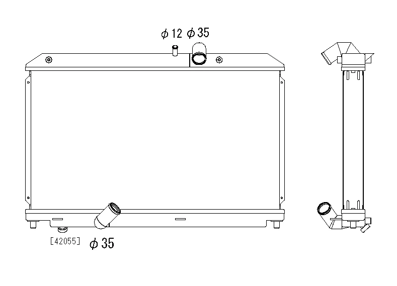 Mazda RX8 04-08 13B-MSP Koyo Alu Radiator 53mm - Afbeelding 2